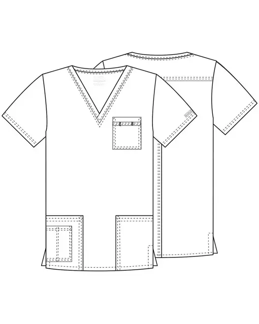Kasack Core Stretch Unisex V Neck Top 4725