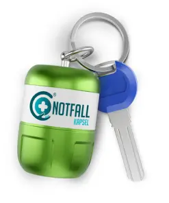 Notfallkapsel Schluesselring